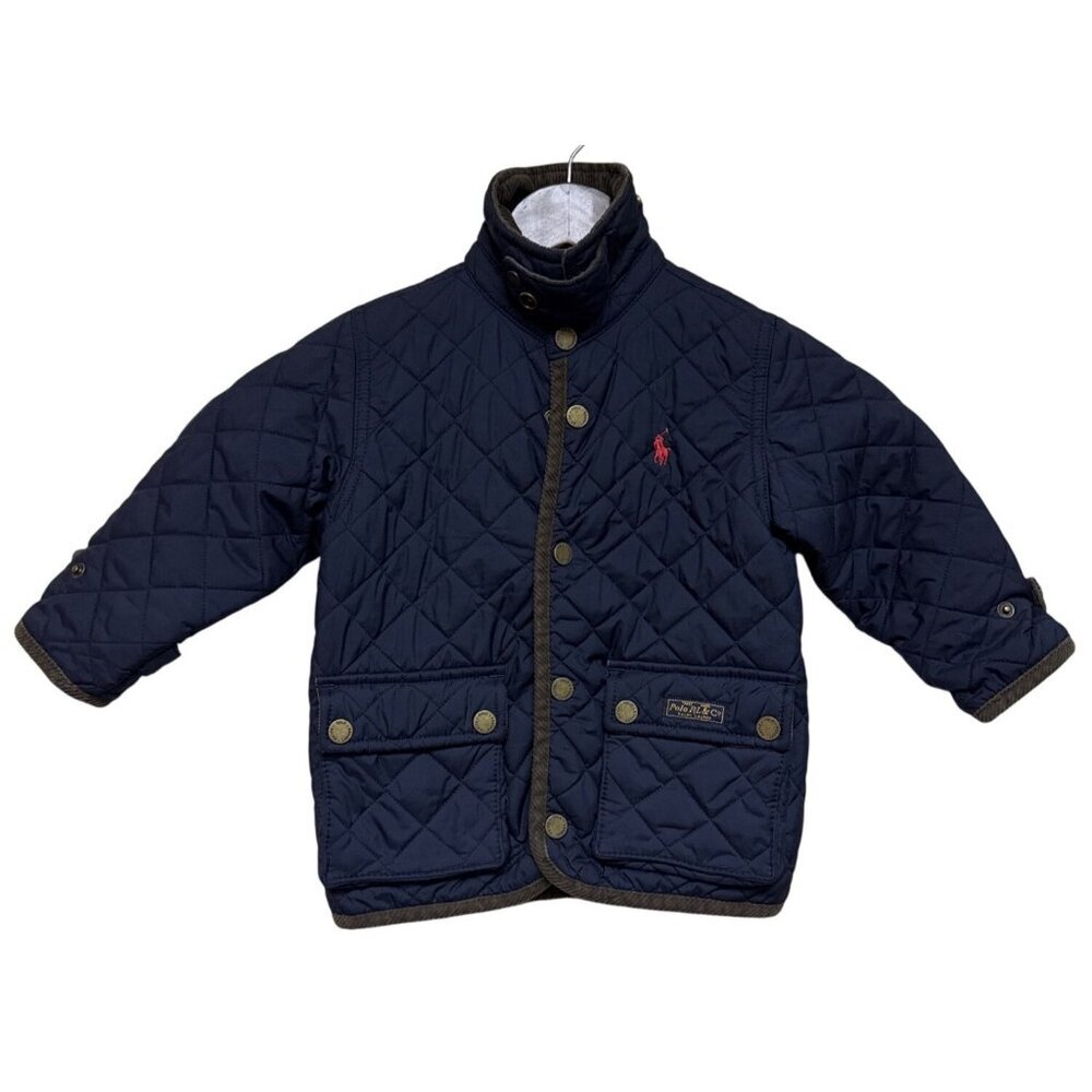 Polo Ralph Lauren Kids Toddler Quilted Barn Jacket 24 Months Preppy Snap Unisex
